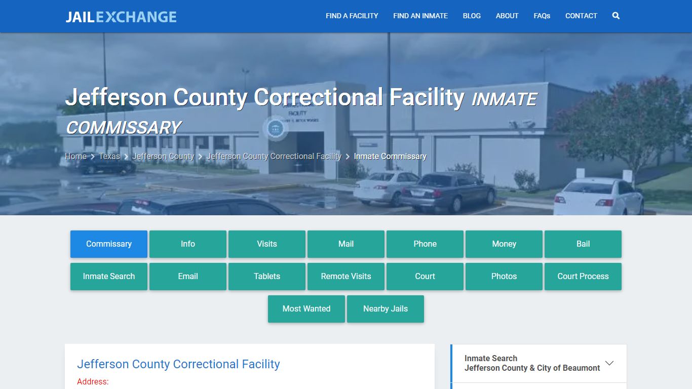 Jefferson County Correctional Facility Inmate Commissary - Jail Exchange