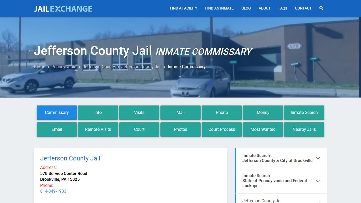 Inmate Commissary, Care Packs - Jefferson County Jail, PA